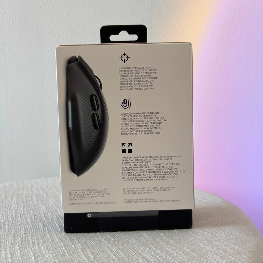 NWT Alienware 620M Black Gaming Mouse Ergonomic Design